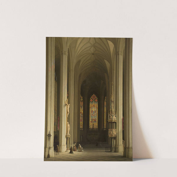 Gothic church interior by Max Emanuel Ainmiller