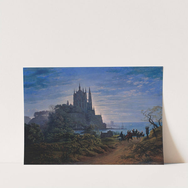 Gothic Church on a Rock by the Sea by Karl Friedrich Schinkel