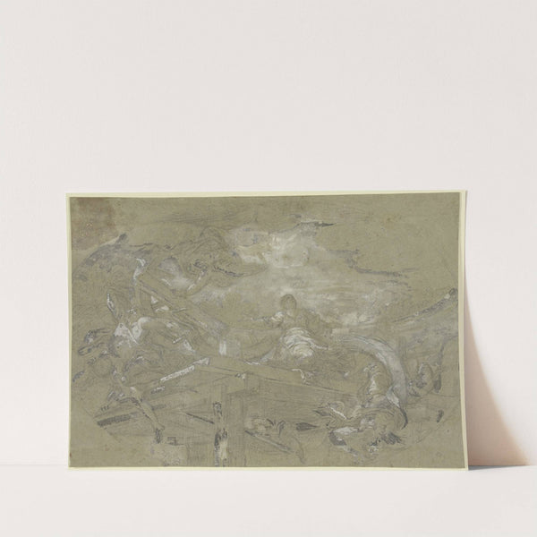 Gott zerstört die Marterwerkzeuge der Heiligen Katharina by Pietro da Cortona