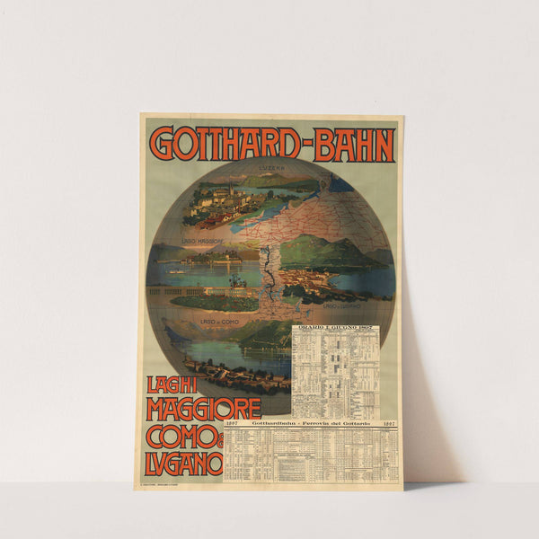 Gotthard-Bahn, Laghi Maggiore, Como e Lugano (1897) by Gabriele Chiattone