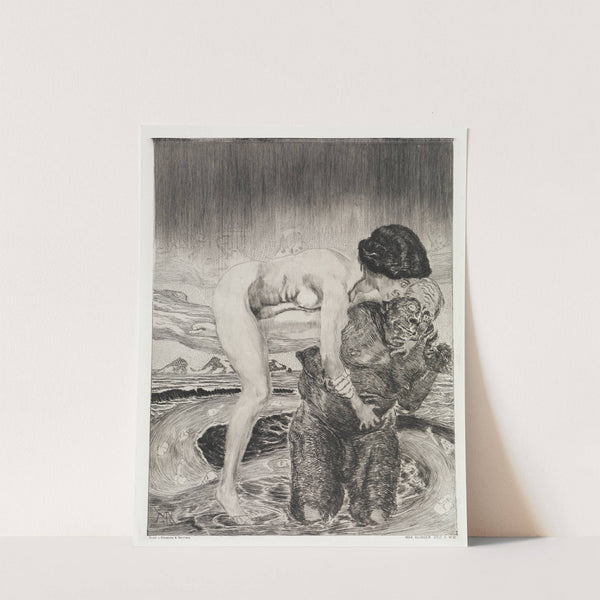 Göttin und Zauberer (Zelt, Opus XIV, 2. Teil, Nr. 33) (1915) by Max Klinger