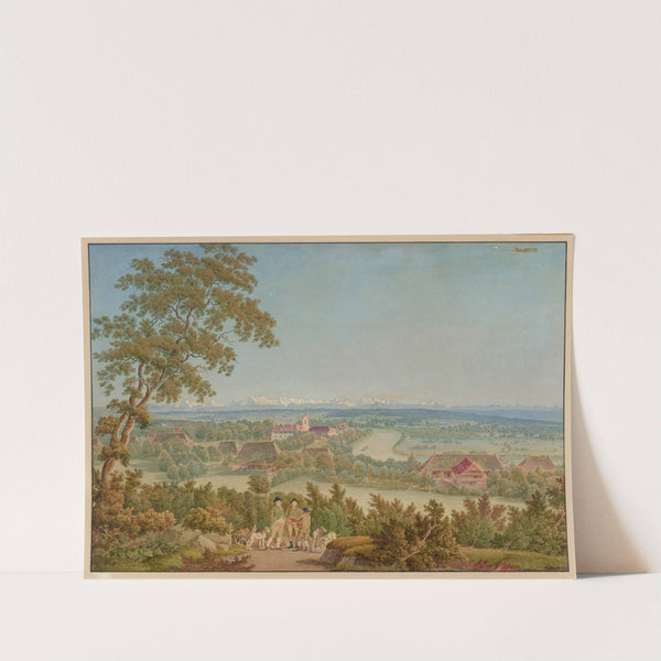 Gottstatt, Kloster, von Nordwesten by Johann Jakob Biedermann