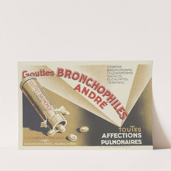 Gouttes bronchophiles André (1910-1950) by Laboratoires Badel