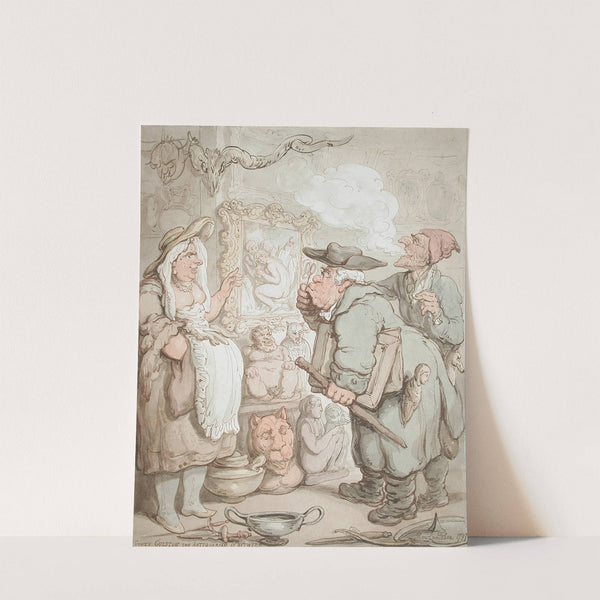 Gouty Gulston The Antiquarian At Antwerp by Thomas Rowlandson