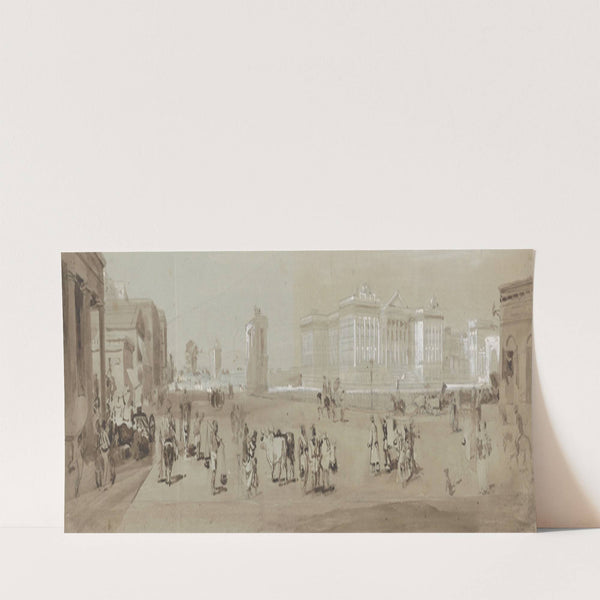 Government House from St. Andrew’s Library – Calcutta by Sir Charles D'''Oyly