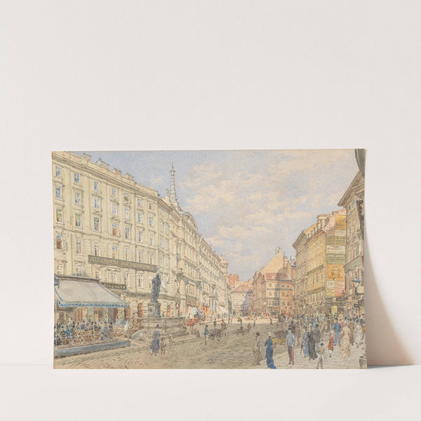 Graben in Wien mit dem Leopoldsbrunnen (1878) by Franz Alt
