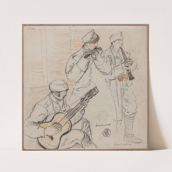 Grający legioniści (1915) by Leopold Gottlieb