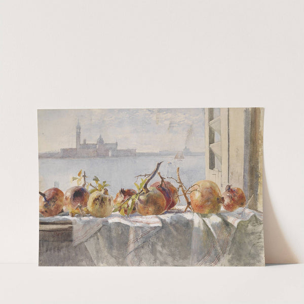 Granatäpfel auf einer Fensterbank by Marie Egner