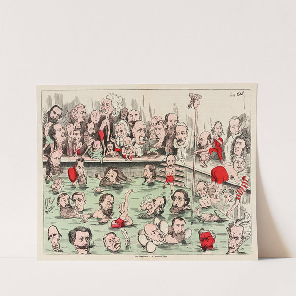 Grand bain à quatre sous dessiné d’après nature (1882) by Emile Cohl