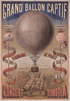 Grand ballon captif de la cour des Tuileries. Concert, tombola (1879)