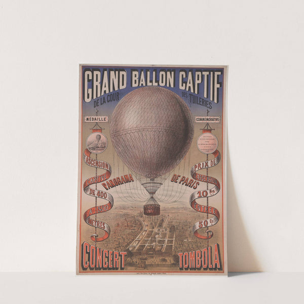 Grand ballon captif de la cour des Tuileries. Concert, tombola (1879) by Imp. Charles Lévy