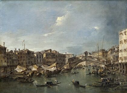 Grand Canal with the Rialto Bridge,Venice (probably c. 1780)