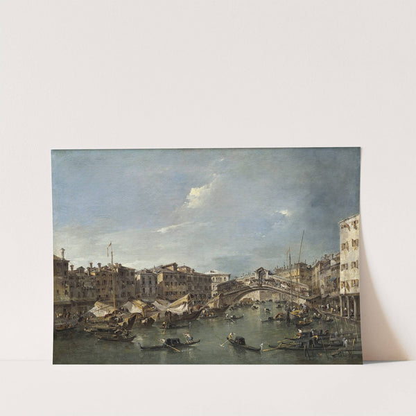 Grand Canal with the Rialto Bridge,Venice (probably c. 1780) by Francesco Guardi