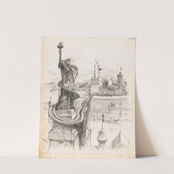 Grand completion of the Broadway elevated system (1887) by William Allen Rogers