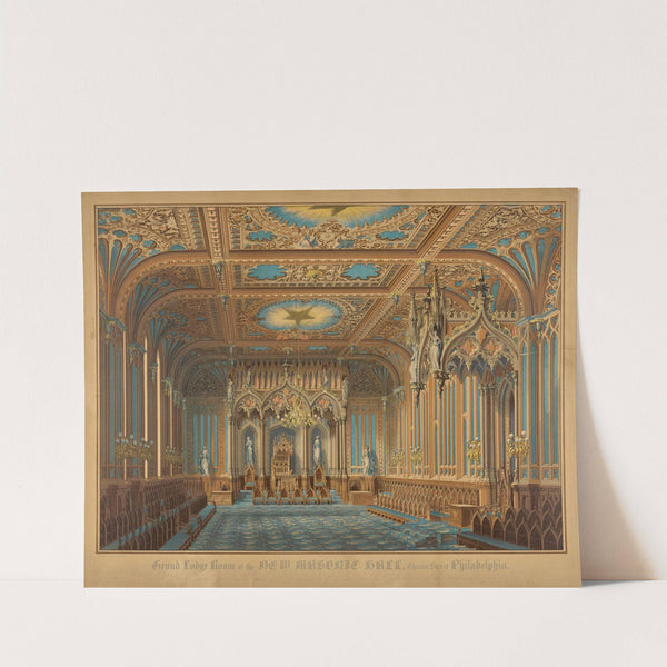 Grand Lodge Room of the new Masonic Hall, Chestnut Street Philadelphia. (1855) by Max Rosenthal
