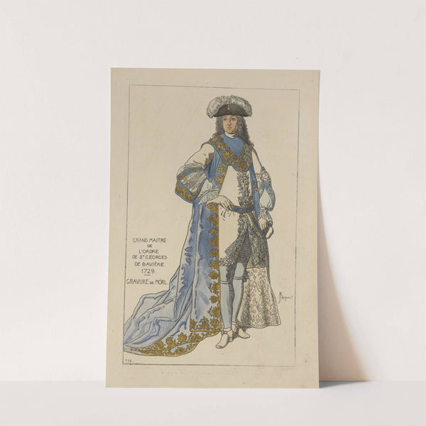 Grand Maitre de l'ordre de St. Georges de Bavière. 1729. Gravure de Mörl. by Raphaël Jacquemin