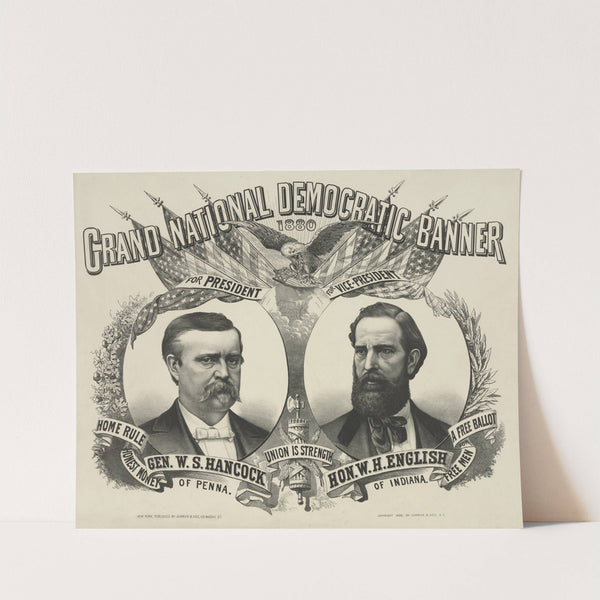 Grand national Democratic banner; 1880 (1880) by Currier & Ives.