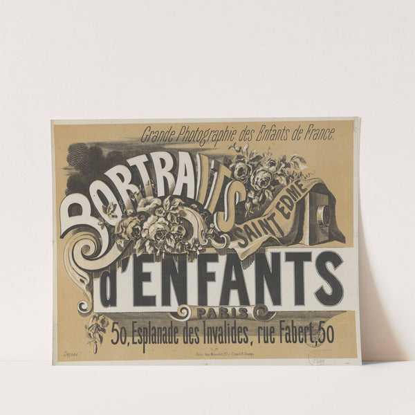 Grande photographie des enfants de France. Portraits d’enfants (1890) by Imp. Moucelot