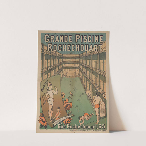 Grande piscine Rochechouart… hydrothérapie à vapeur. Rue Rochechouart, 65 (1886) by Imp. Emile Lévy