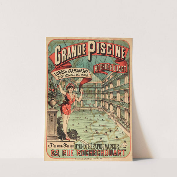 Grande Piscine Rochechouart Lundis & Vendredis Jours Reserves Aux Dames (1882-1888) by Imp. Charles Lévy