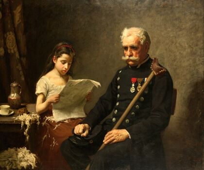 Grandfather hears Bad News from the War