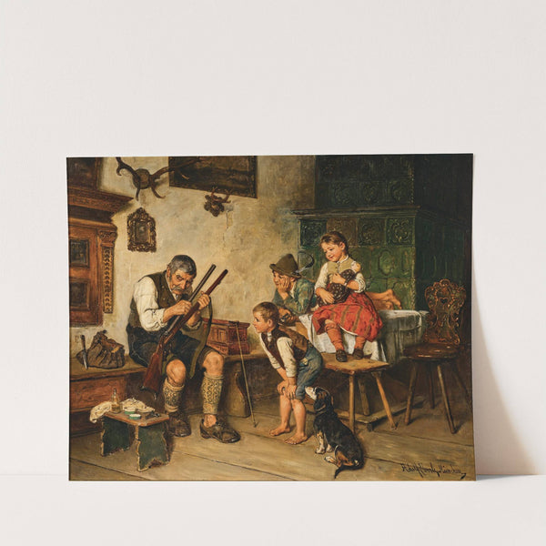 Grandfather Preparing for the Hunt by Adolf Eberle