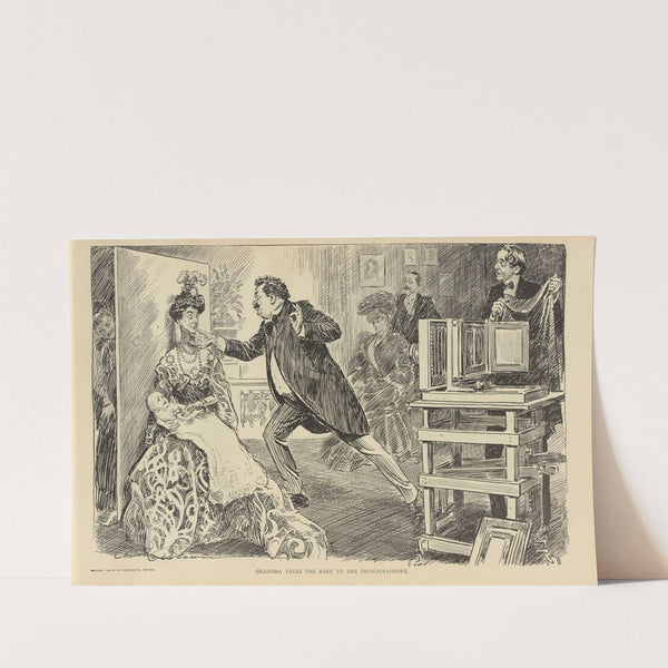 Grandma takes the baby to the photographer’s (1900-1905) by Charles Dana Gibson