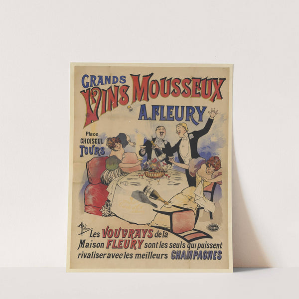 Grands vins mousseux A. Fleury. Place Choiseul, Tours (1897) by Albert Guillaume