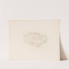 Graphic design drawings for Barricini Candy packages. 3-D Study, rectangular candy box with Indian motif by Winold Reiss
