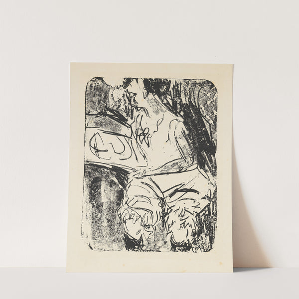 Graphik besehendes Mädchen (1907) by Ernst Ludwig Kirchner