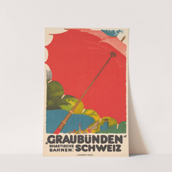 Graubünden, Rhätische Bahnen; Schweiz (1924) by Augusto Giacometti