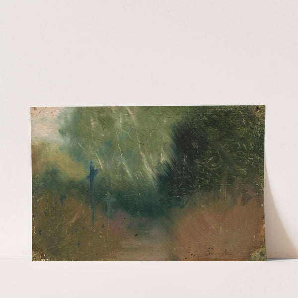 Graveyard at dusk by Czesław Pełczyński