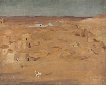Graveyard in the desert. From the journey to Egypt
