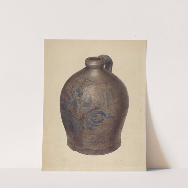 Gray Stone Crockery Jug by Henrietta S. Hukill