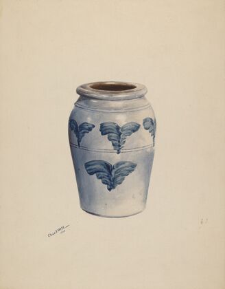 Gray Stoneware Crock
