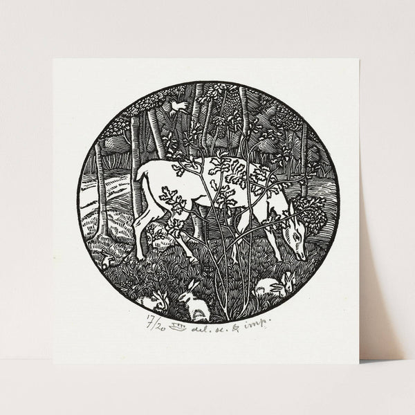 Grazend hert (1899) by Lucien Pissarro