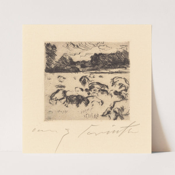 Grazing Sheep (Weidende Schafe) (1916) by Lovis Corinth