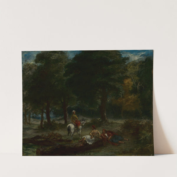 Greek Cavalry Men Resting in Forest (1858) by Eugène Delacroix