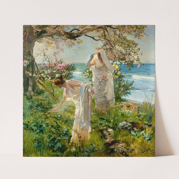 Greek girls on the shore by Joaquín Sorolla