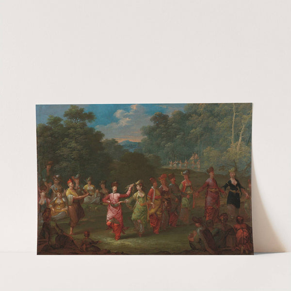 Greek Men and Women Dancing the Khorra by Jean Baptiste Vanmour