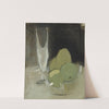 Green Apples And Champagne Glass by Helene Schjerfbeck