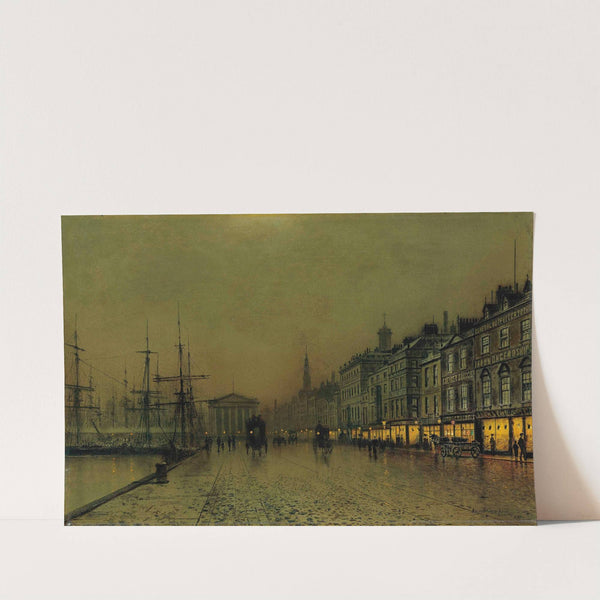 Greenock dockside by night by John Atkinson Grimshaw