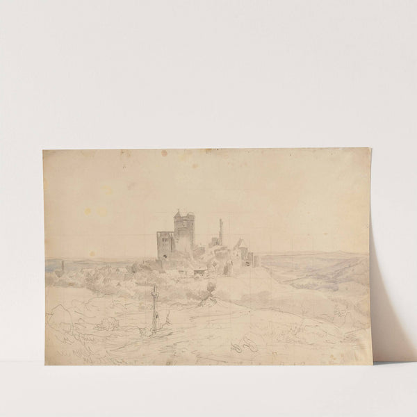 Greifenstein Castle in Westerwald, study for a painting (1835) by Chrystian Breslauer