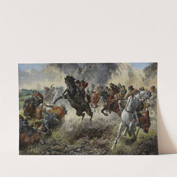 Grenade exploding by Stanisław Batowski-Kaczor