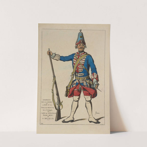 Grenadier des gardes de Louis XV, tableau anonyme de l'époque, au Musée de Versailles by Raphaël Jacquemin