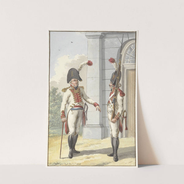 Grenadier officier en gemeene der Lijfgarde van de Raadpensionaris der Bataafsche Republiq (1806) by Jan Anthonie Langendijk