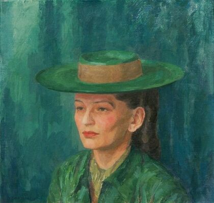 Grete Gamerith Mit Grünem Hut (1942)