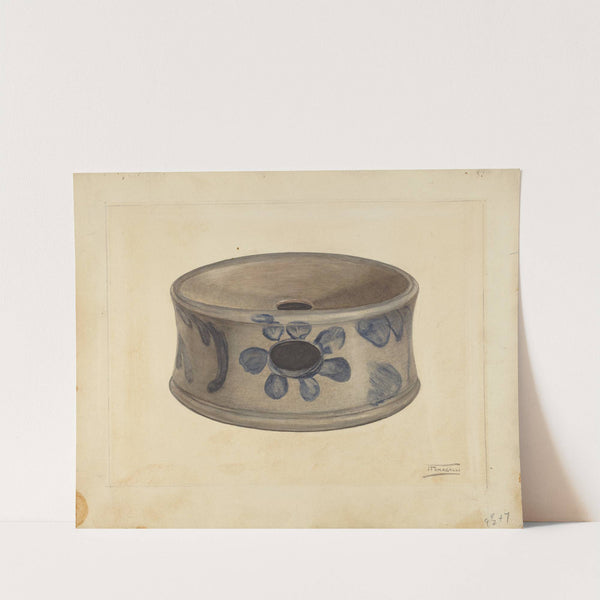 Grey Stoneware Cuspidor by Frank Fumagalli