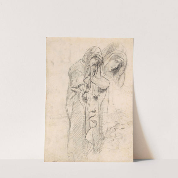 Grieving Woman and Lion's Head by James Ensor