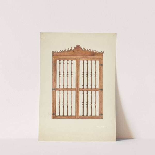 Grille Doors of Wood by Harry Mann Waddell